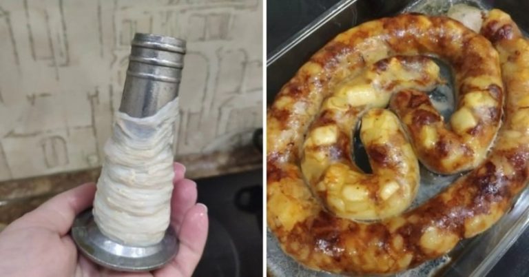 Домашна колбасица со компири во рерна