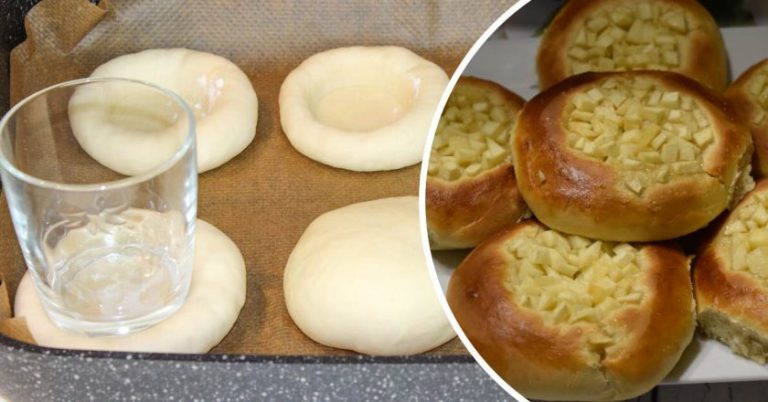 Кифлички со јаболка од квасно тесто