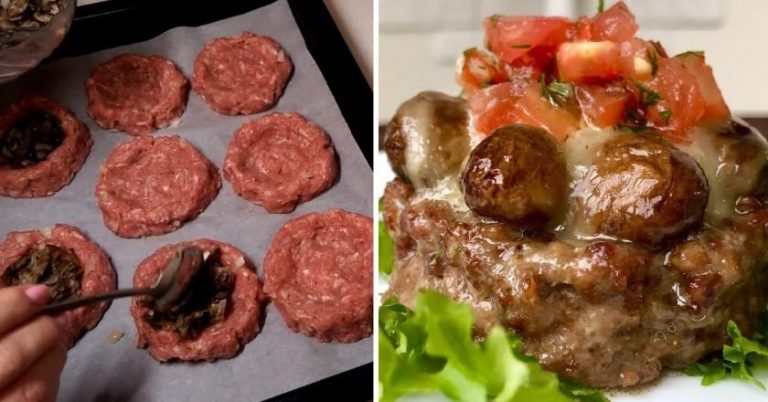 Мясные гнезда с грибами
