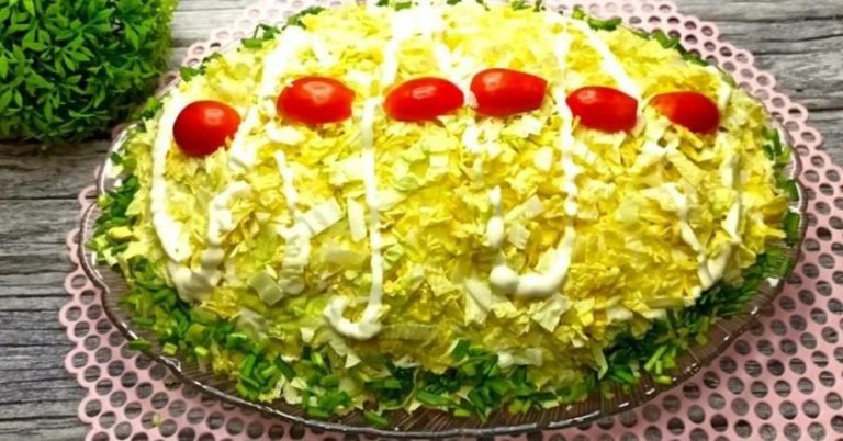 Салата со кинеска зелка и печурки